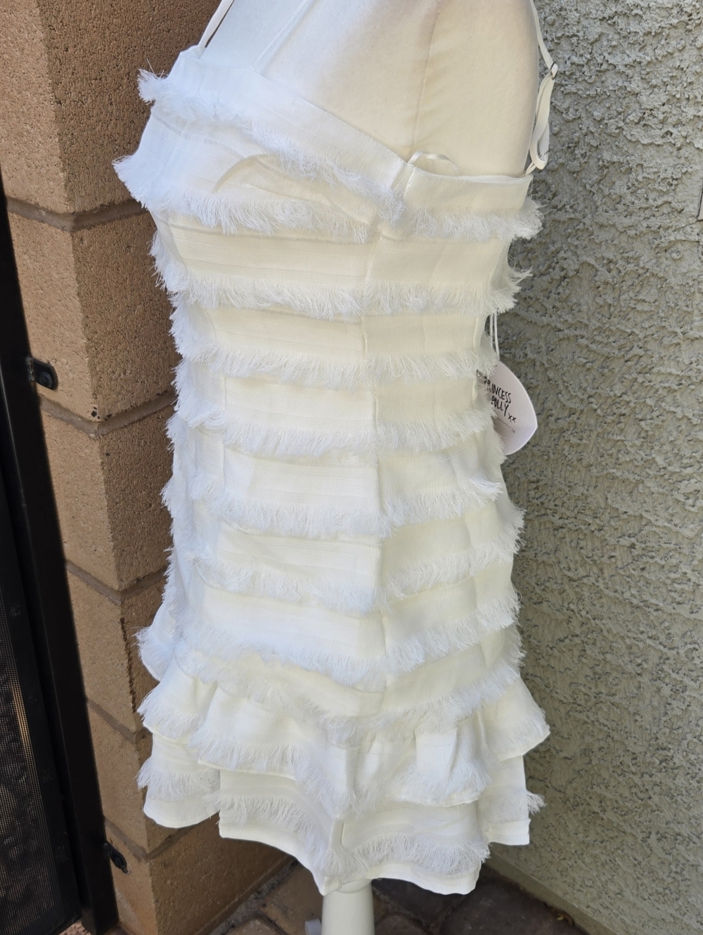 Princess Polly Molina White Ruffled Spaghetti Strap Mini Dress - Picture 5 of 12